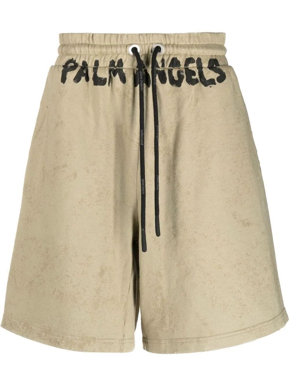 Palm Angels Seasonal logo-print drawstring shorts - MILITARY BLACK