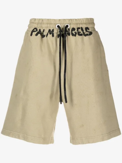 Palm Angels Seasonal logo-print drawstring shorts