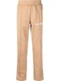 Palm Angels logo-print track pants - BEIGE WHITE