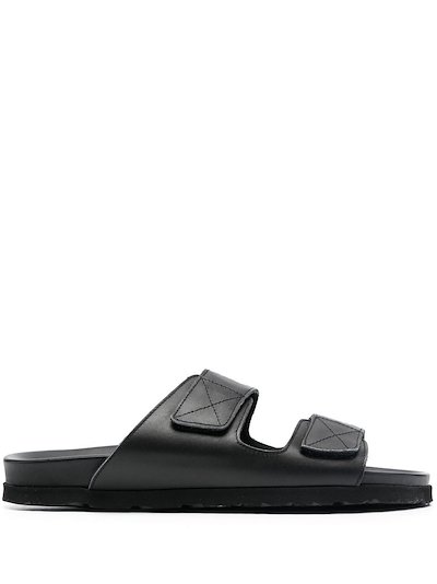 Palm Angels - logo-print touch-strap slides