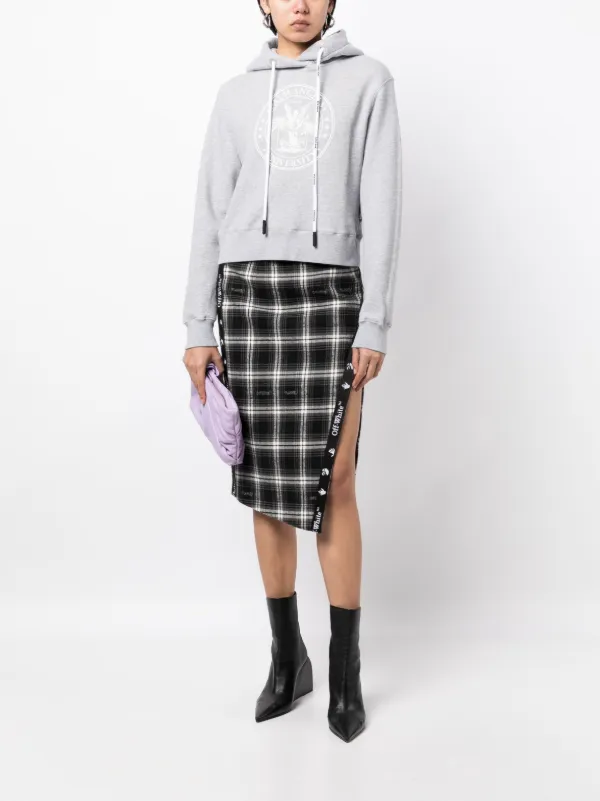 【関税込み】Palm Angels グレー College Logo フーディ Palm Angels College Palm Hoodie | Grey | FARFETCH GE