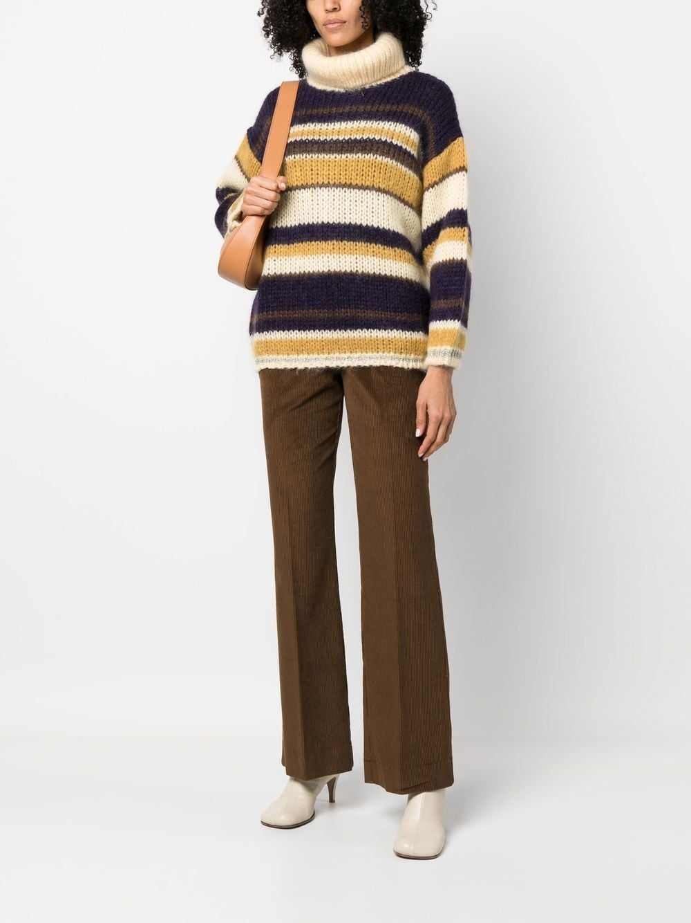 Image 2 of P.A.R.O.S.H. striped roll neck jumper