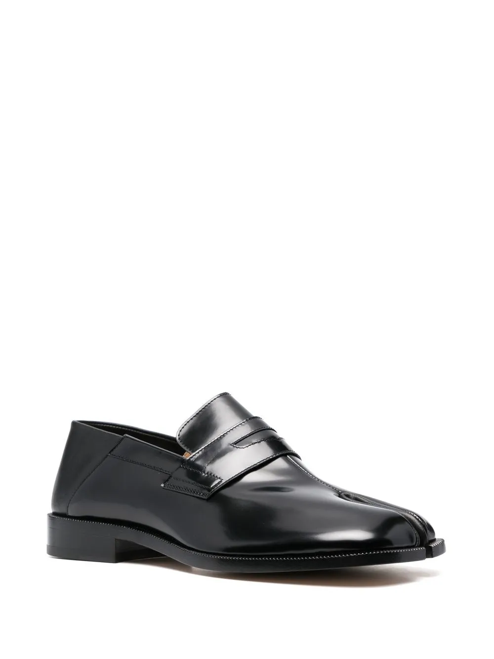 Maison Margiela Tabi leren loafers - Zwart