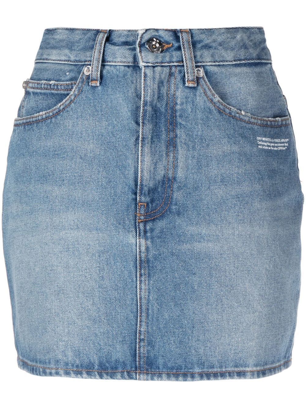 Off-White high-waisted Mini Denim Skirt - Farfetch