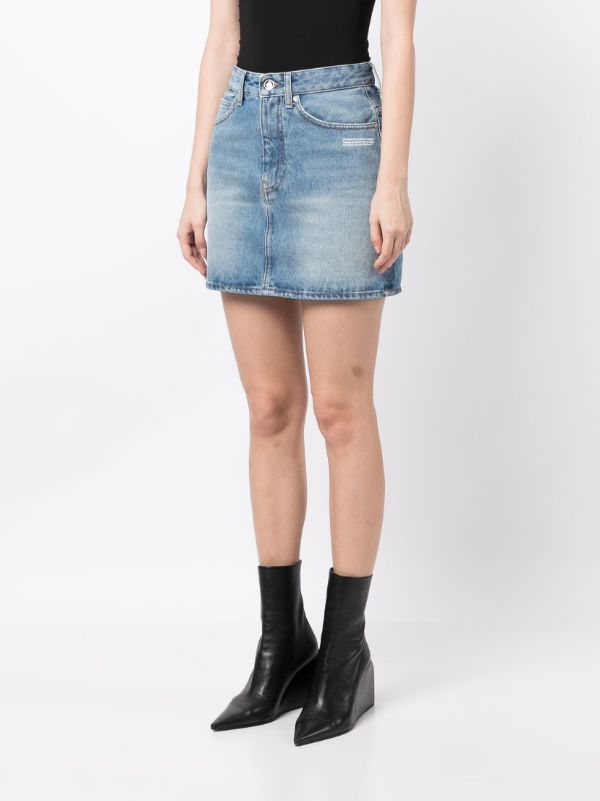 Off white denim sales skirt