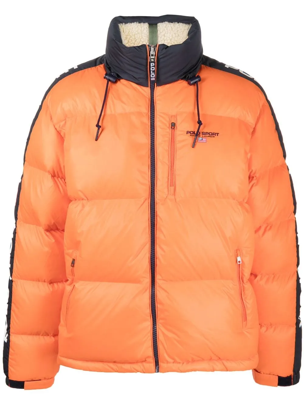 

Polo Ralph Lauren logo-embroidered puffer jacket - Orange