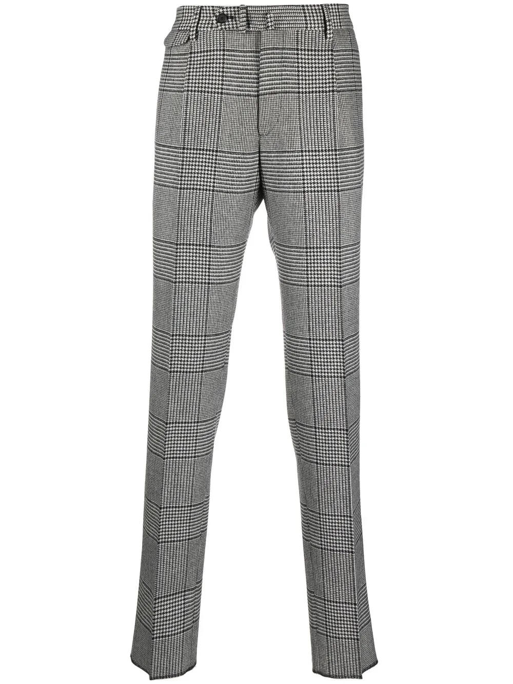 

Tagliatore check slim-cut trousers - Black