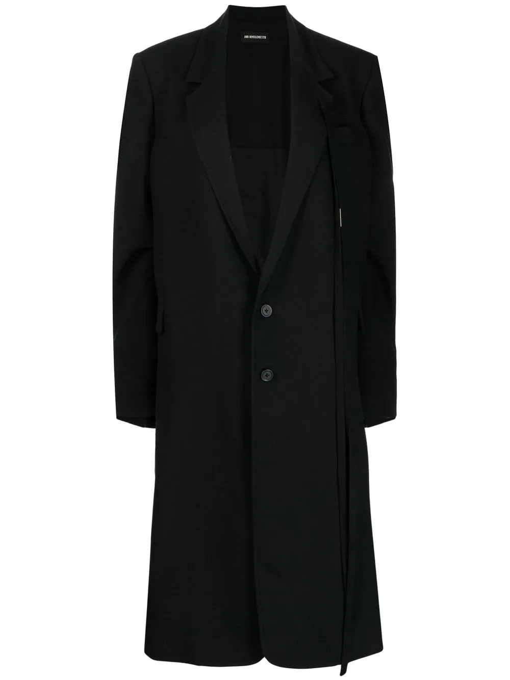 

Ann Demeulemeester single-breasted button-fastening coat - Black