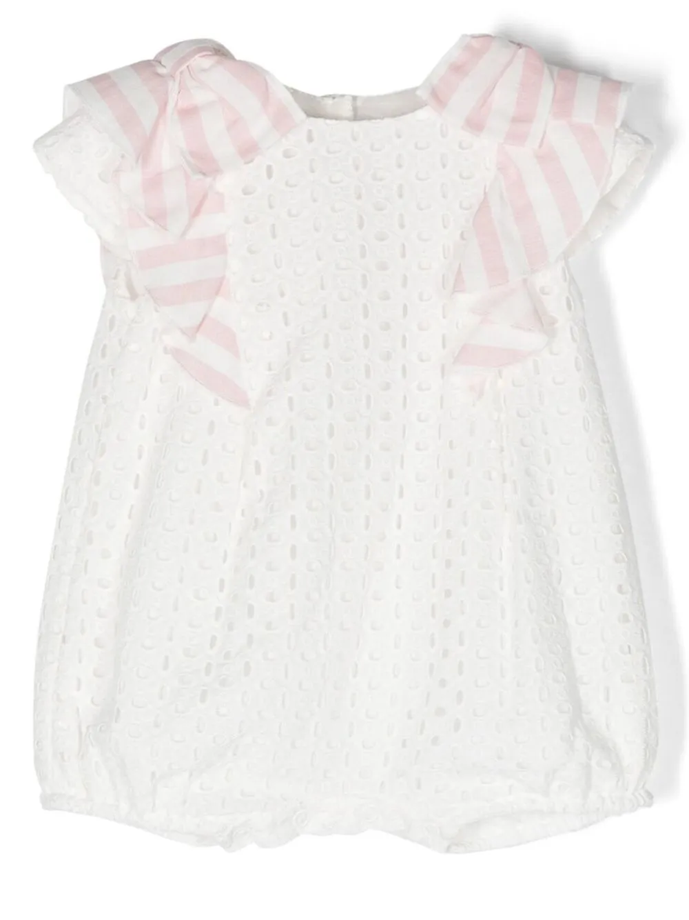 

Lapin House broderie anglaise ruffled romper - White