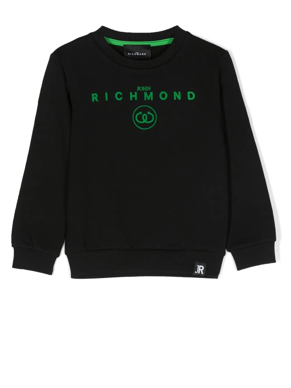 

John Richmond Junior logo-print cotton sweatshirt - Black