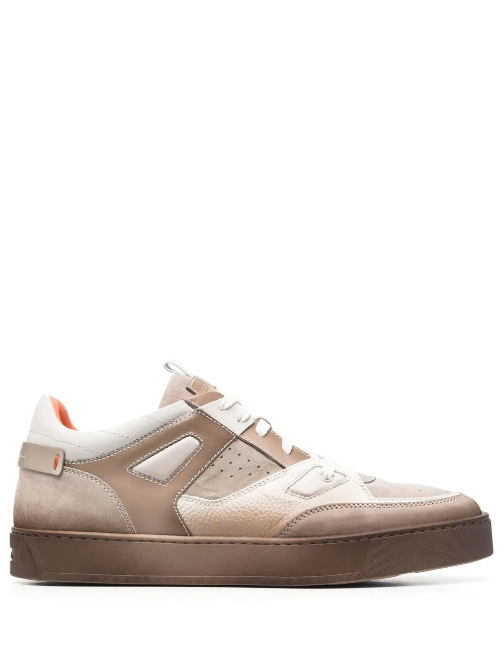 

Santoni panelled leather sneakers - Brown