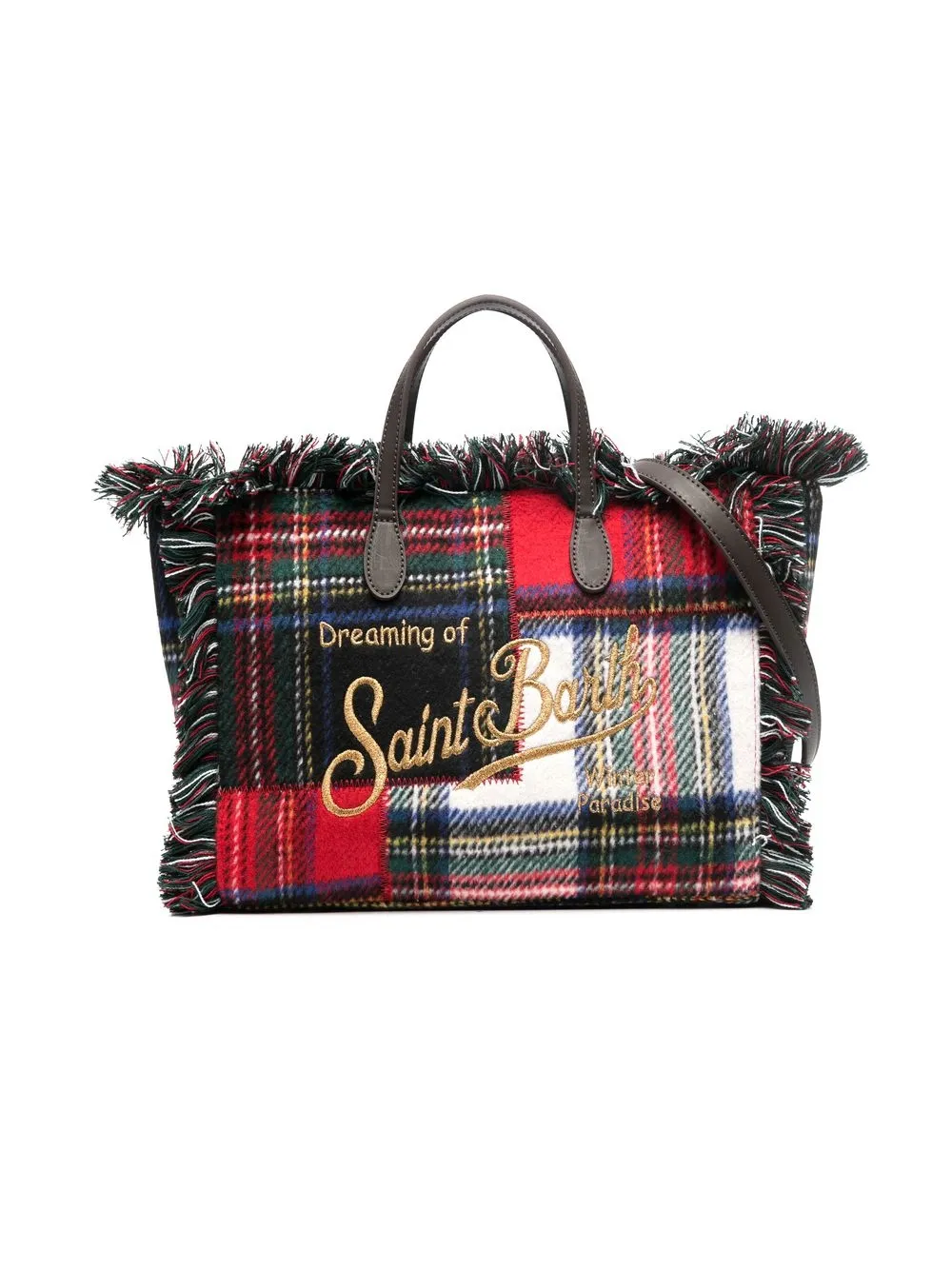 

MC2 Saint Barth Kids Colette patchwork tote bag - Red