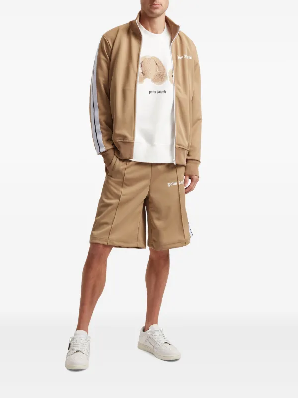Palm Angels logo-print Track Jacket | Neutrals | FARFETCH