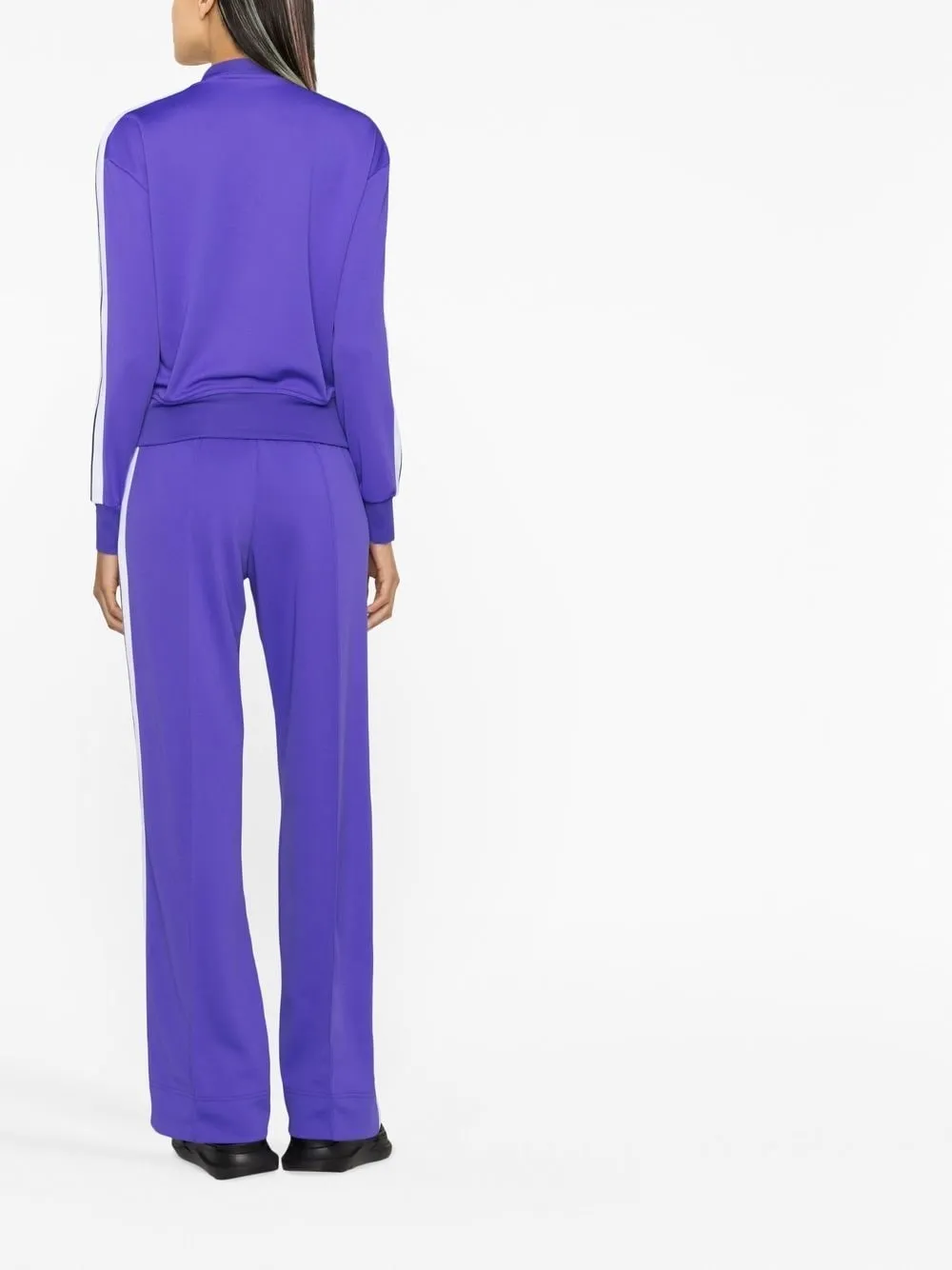 Palm Angels Logo-print Track Pants In Violet White