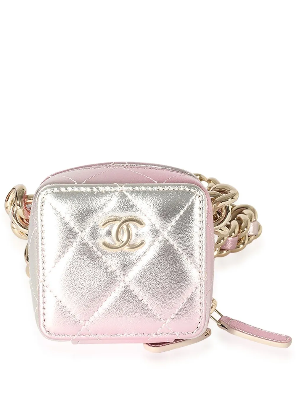 

CHANEL Pre-Owned bolsa crossbody con capitonado de rombos mini - Rosado