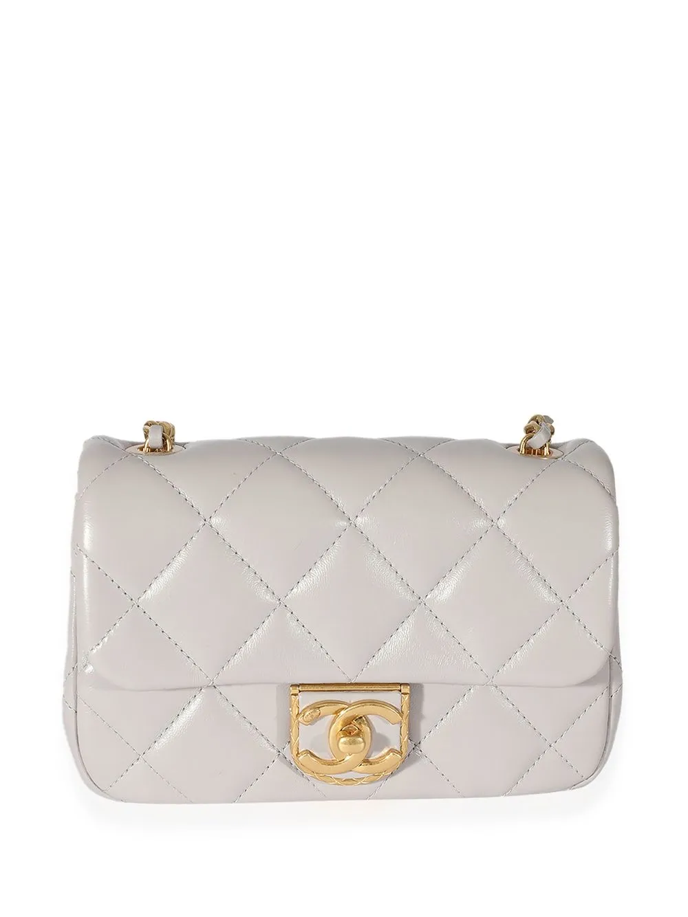 

CHANEL Pre-Owned CC Turn-lock diamond-quilted shoulder bag - Grey