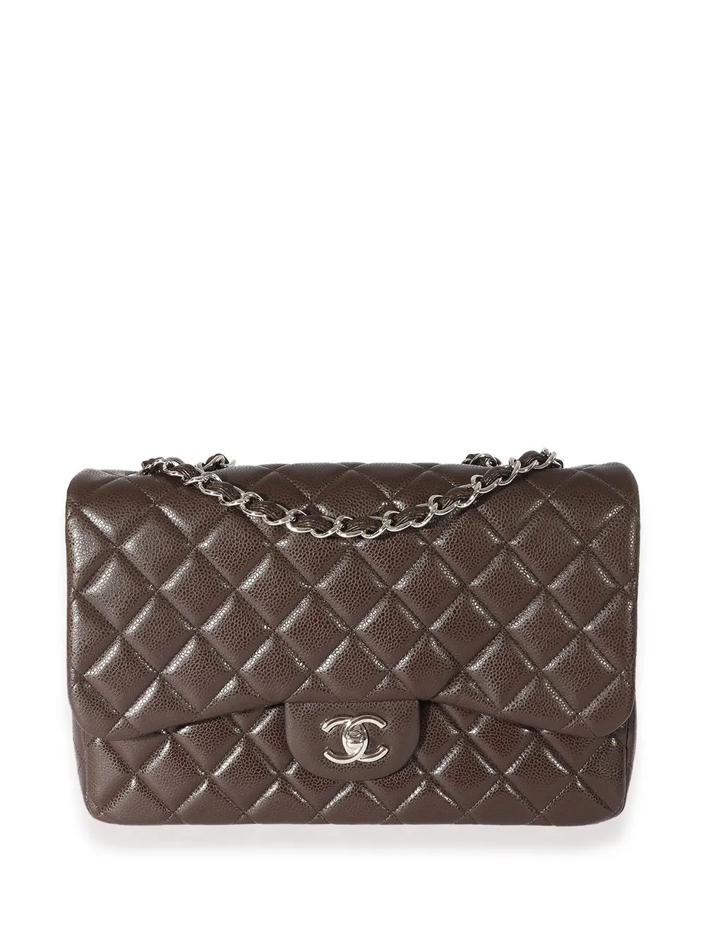 

CHANEL Pre-Owned bolsa de hombro Classic Flap Jumbo - Marrón