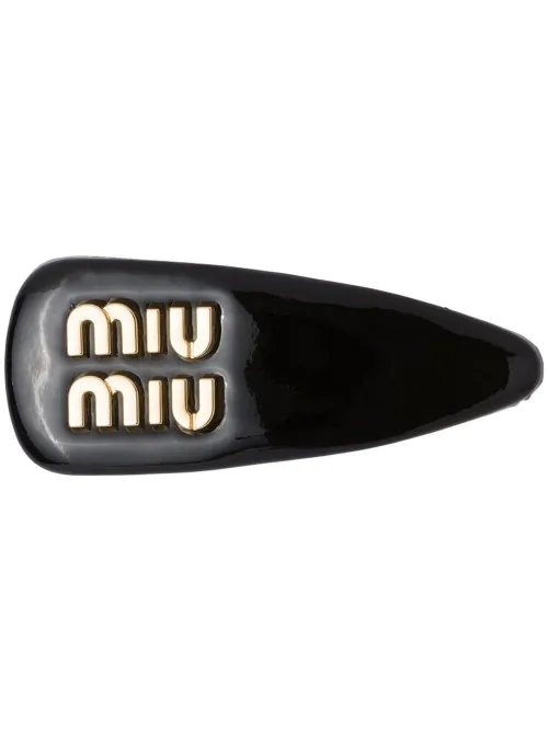 Barrette en cuir verni - Miu Miu - Modalova