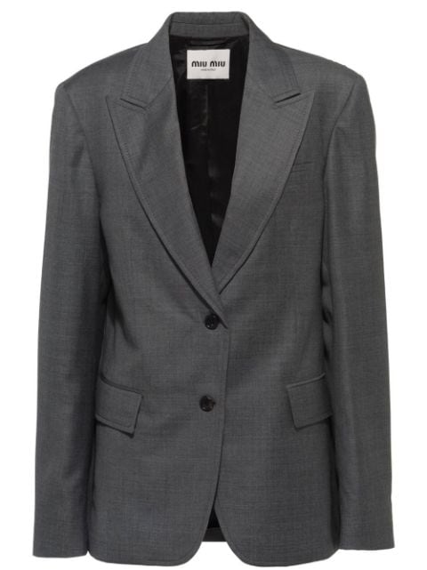 Miu Miu Grisaille single-breasted blazer