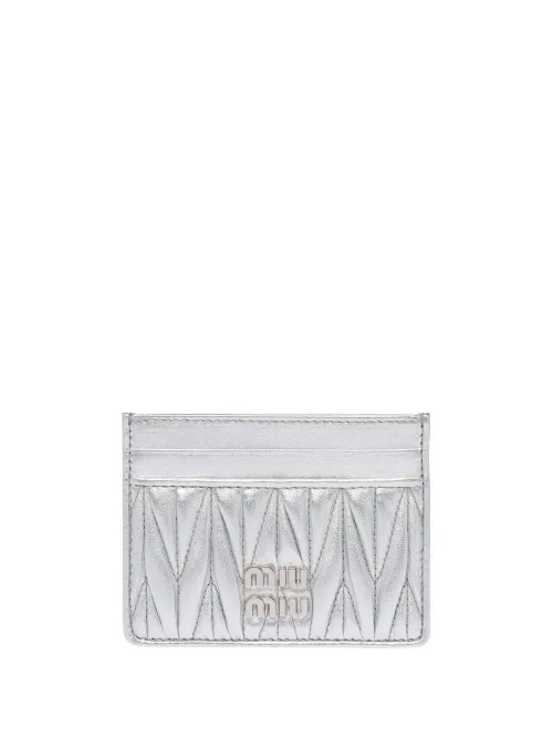 Porte-cartes Matelassé en cuir Nappa - Miu Miu - Modalova
