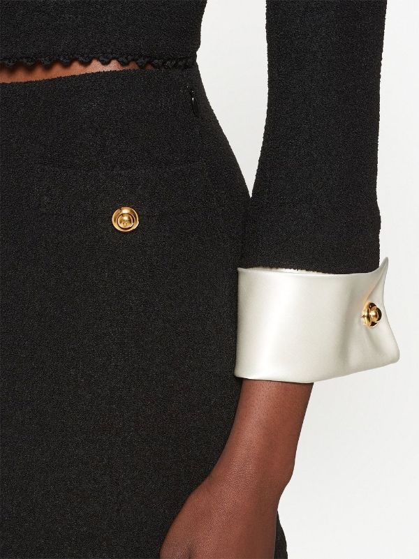 Miu miu tweed discount buttoned mini skirt