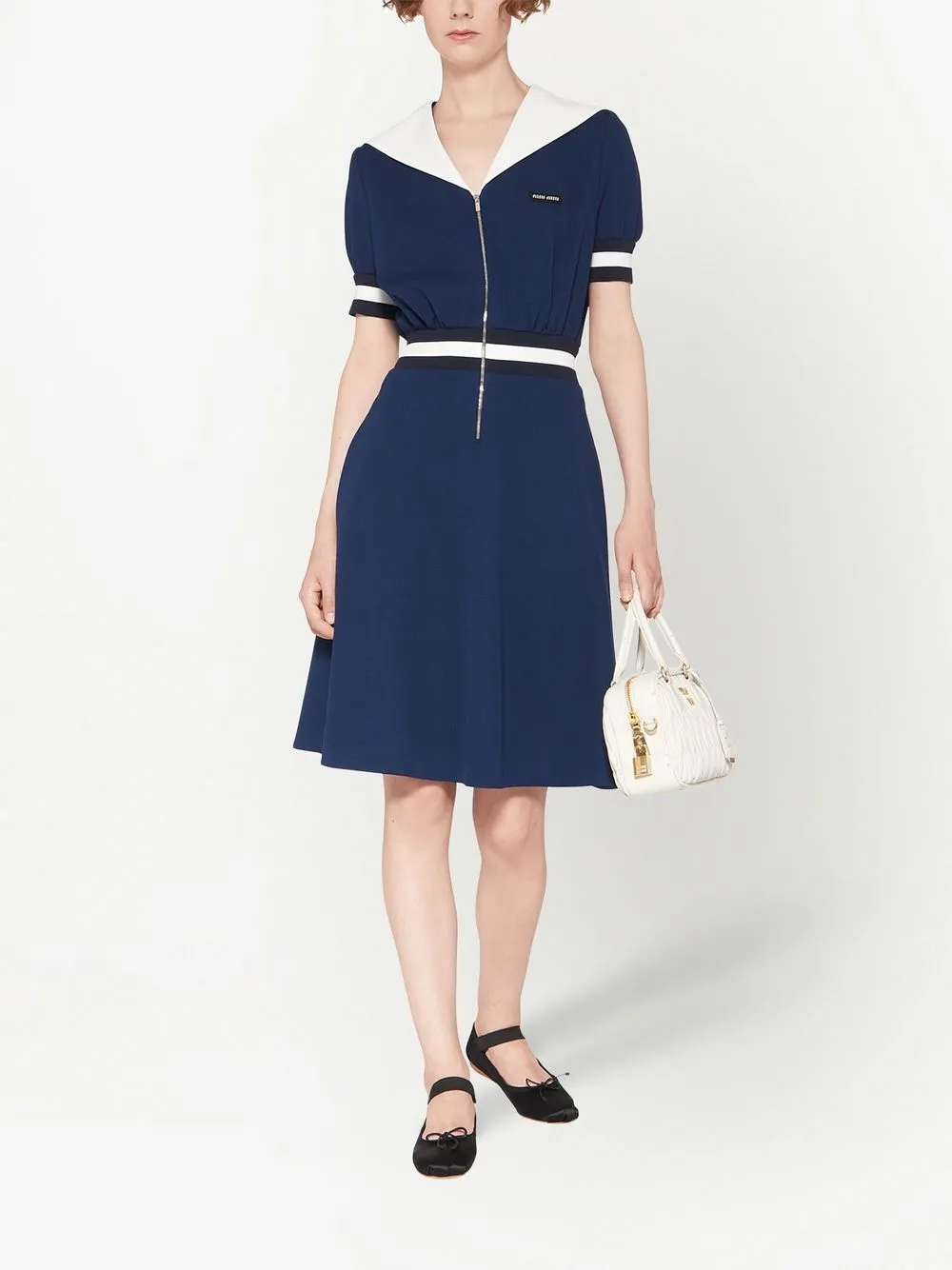 Miu Miu Jurk met matrozenkraag - Blauw
