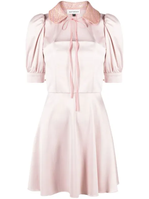 Masterpeace sequinned Peter Pan collar minidress