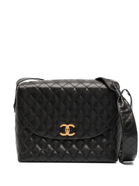 CHANEL 1992 CC Turn-lock diamond-quilted shoulder bag Women