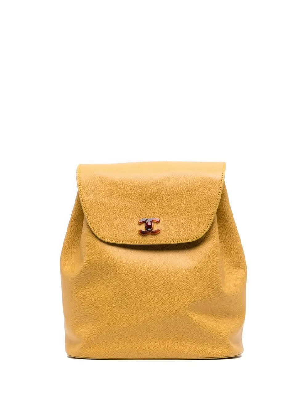

Chanel Pre-Owned 1998 CC Turn-lock backpack - Yellow