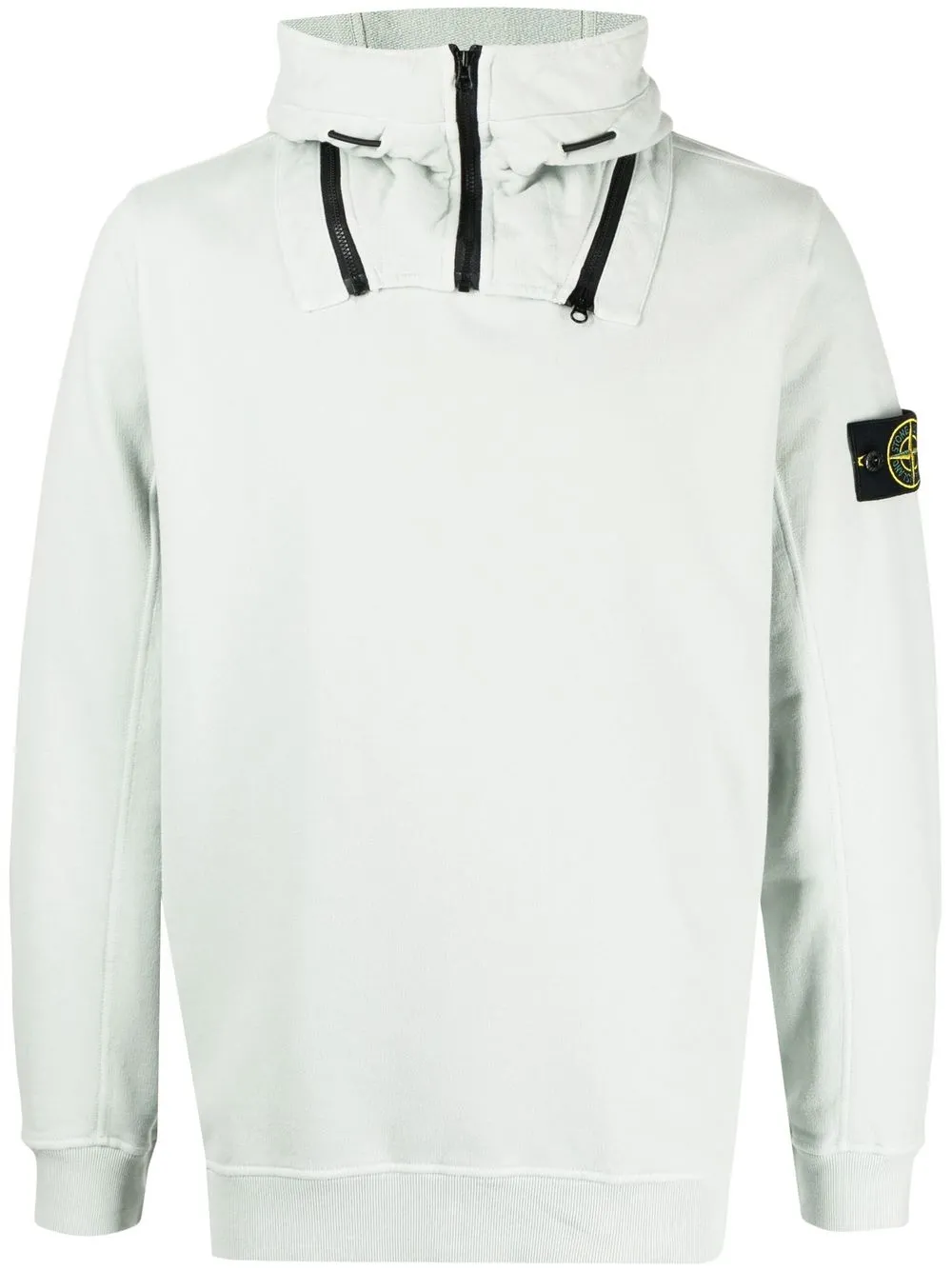 

Stone Island logo-patch funnel neck sweatshirt - Grey