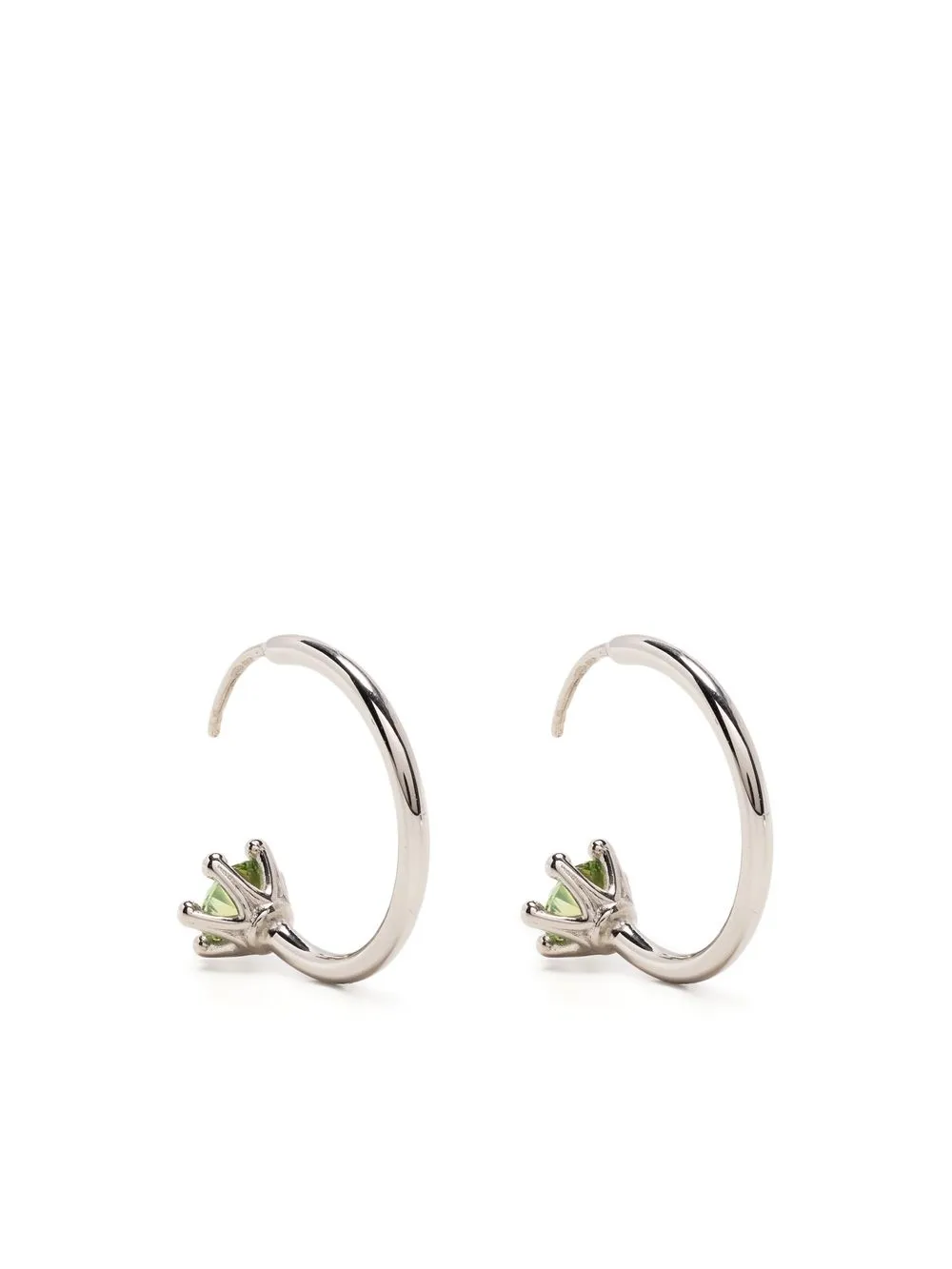 

d'heygere Solitaire hoop earrings - Silver