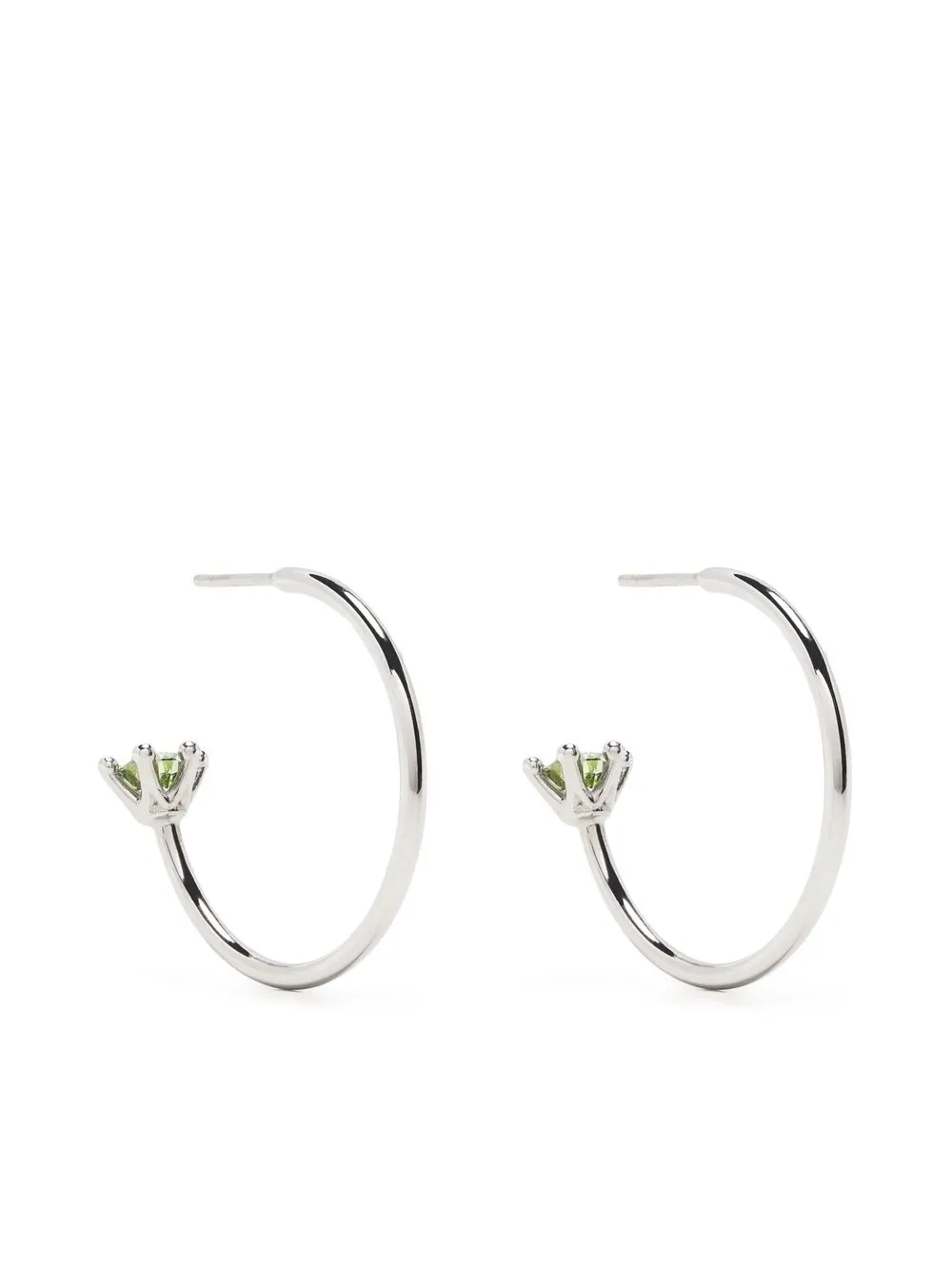 

d'heygere Solitaire hoop earrings - Silver