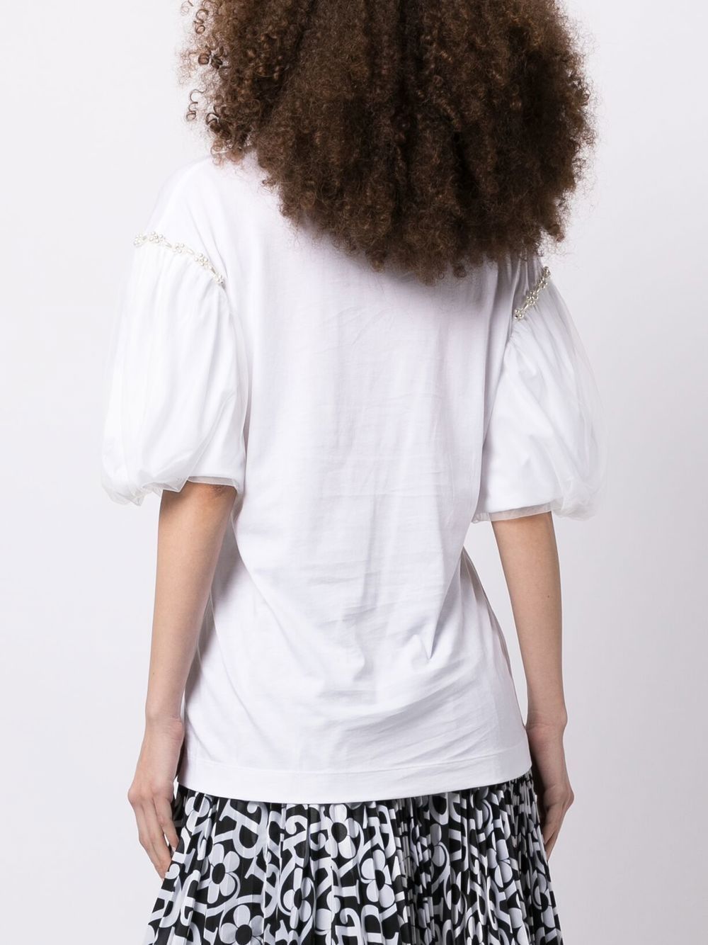 Simone Rocha sculpted tulle-sleeve T-shirt | Smart Closet