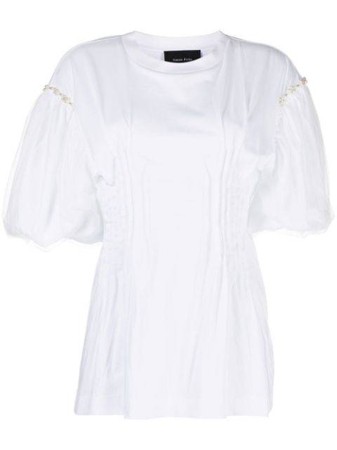 Simone Rocha pleated cotton T-shirt