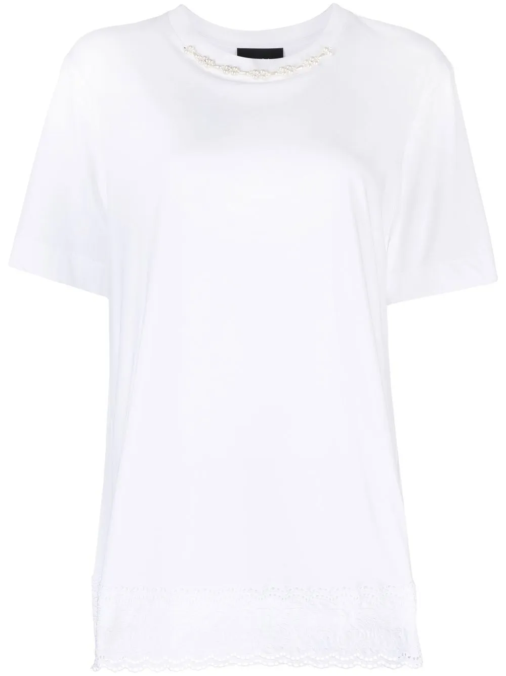 

Simone Rocha pearl-embellished A-line T-shirt - White