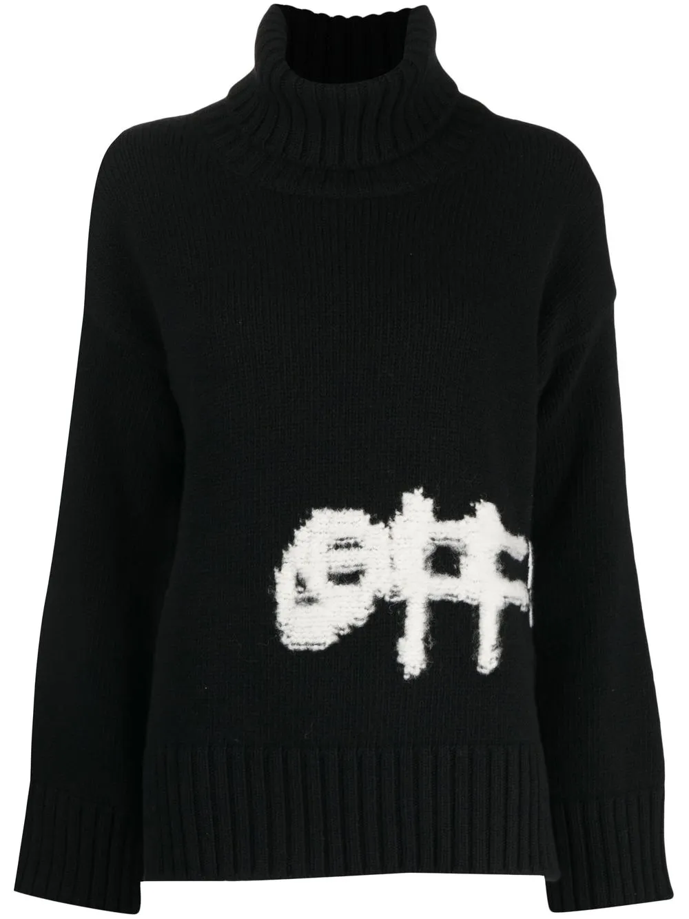 

Off-White intarsia-knit roll-neck jumper - Black