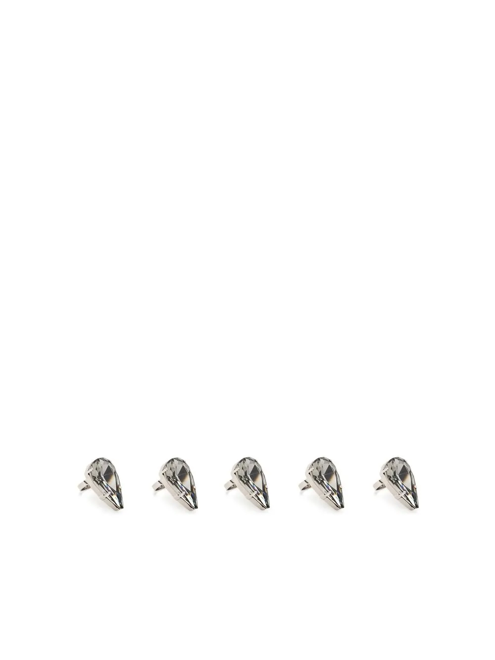 

EGONlab. crystal nail ring set (set of five) - Silver