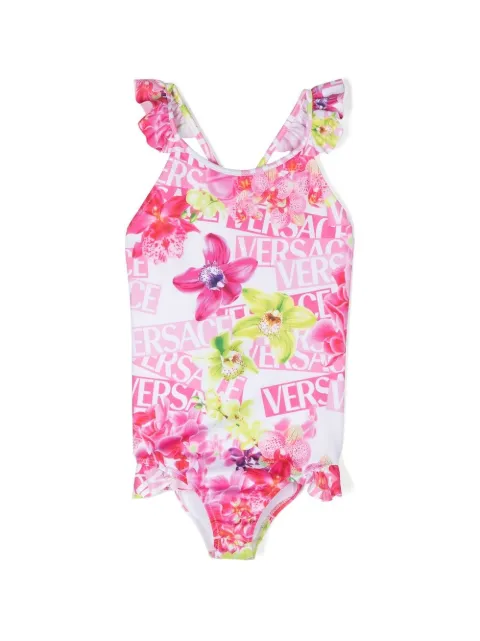 Versace Kids all-over logo-print swimsuit