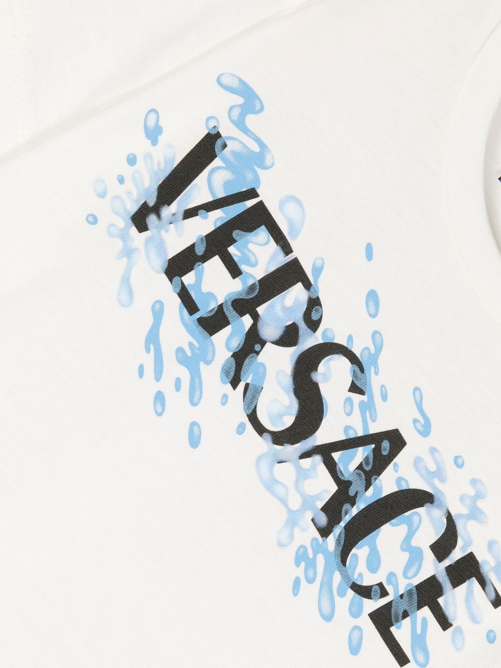 Shop Versace Logo-print Button-up T-shirt In White
