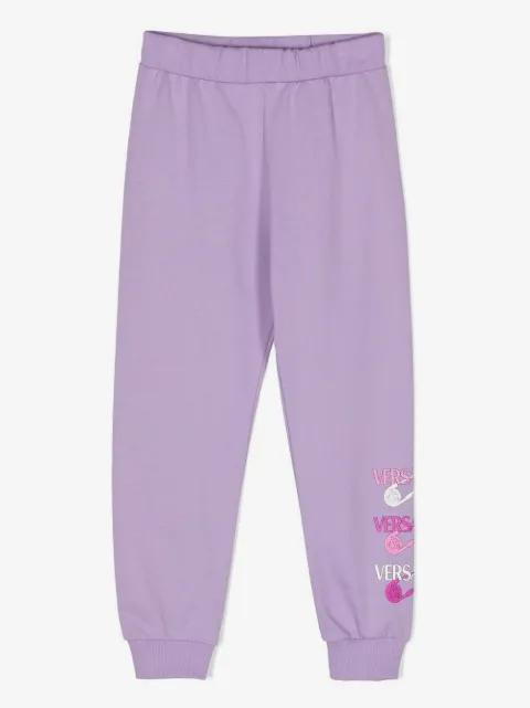 Versace Kids Medusa Safety Pin-print track pants