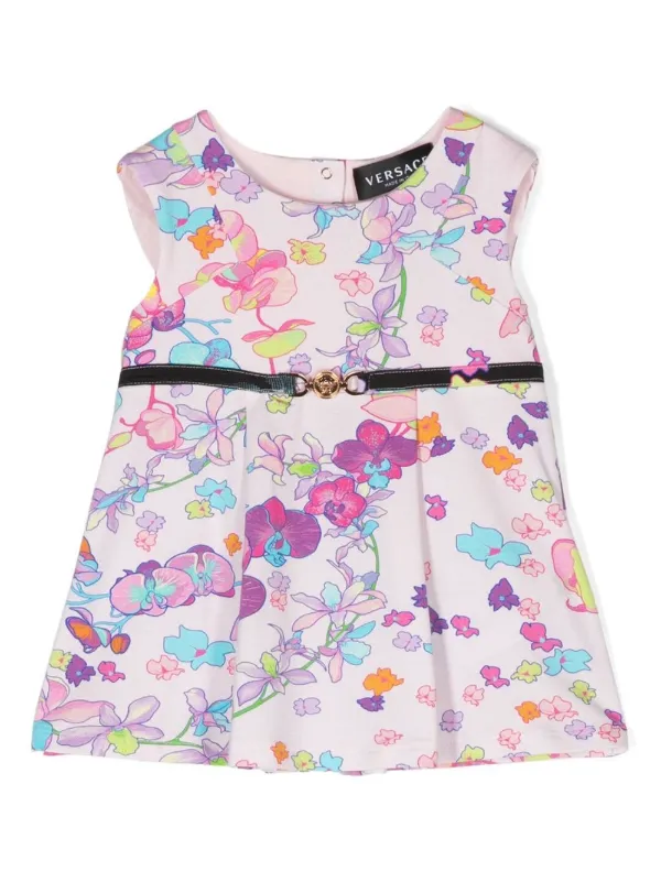 Versace Kids floral print Casual Dress Farfetch