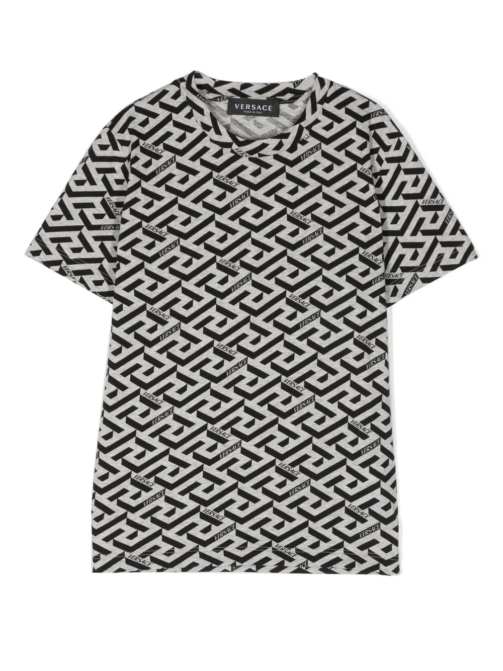 

Versace Kids all-over logo-print T-shirt - Black