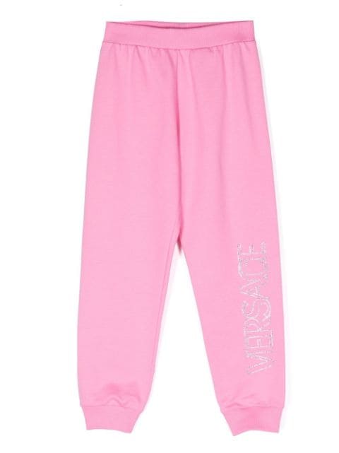 Versace Kids - embellished-logo detail track pants