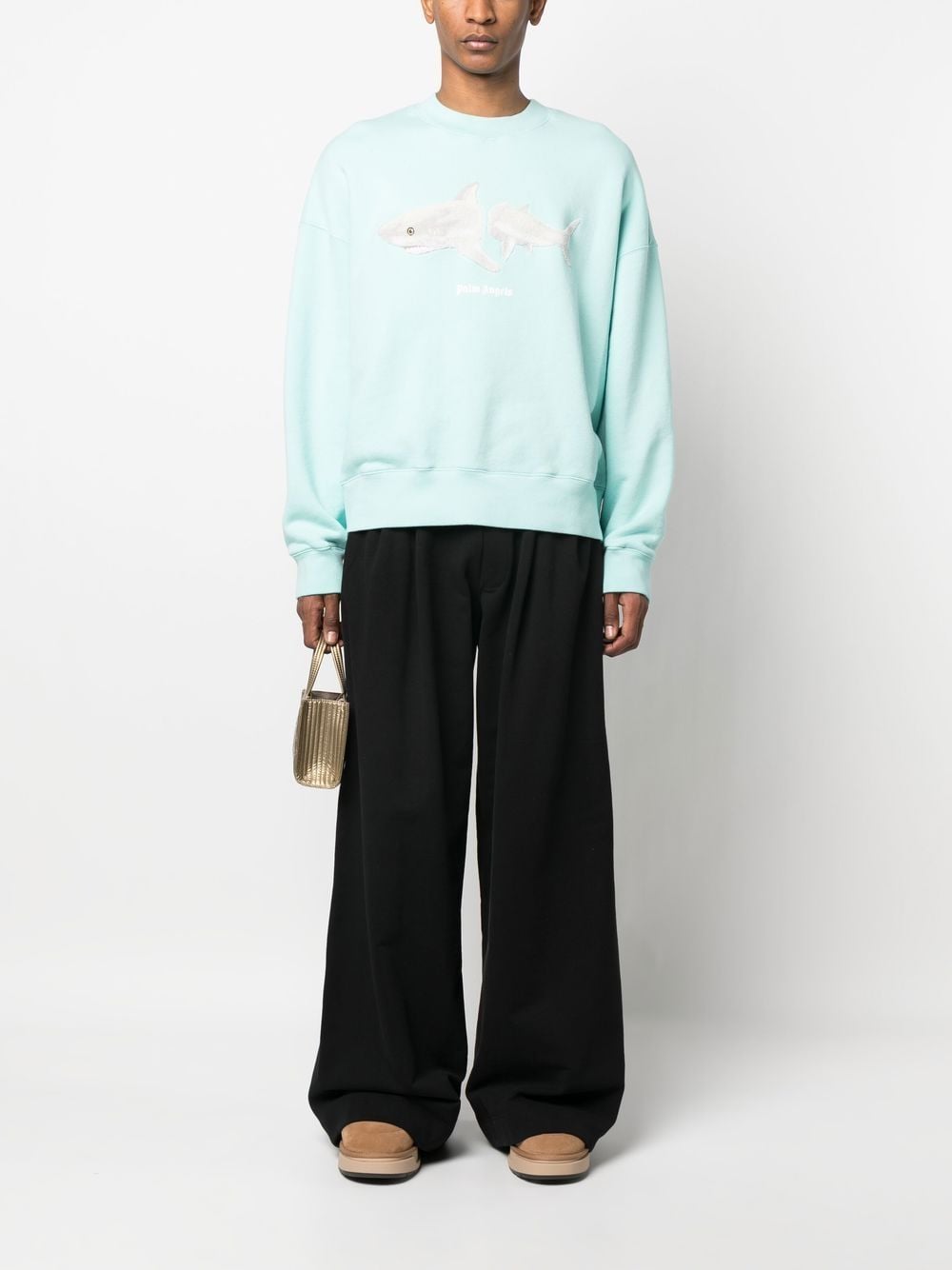 Palm Angels Broken Shark Cotton Sweatshirt - Farfetch