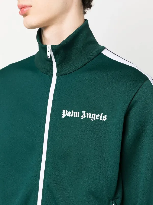 Palm Angels logo-print Track Jacket | Green | FARFETCH