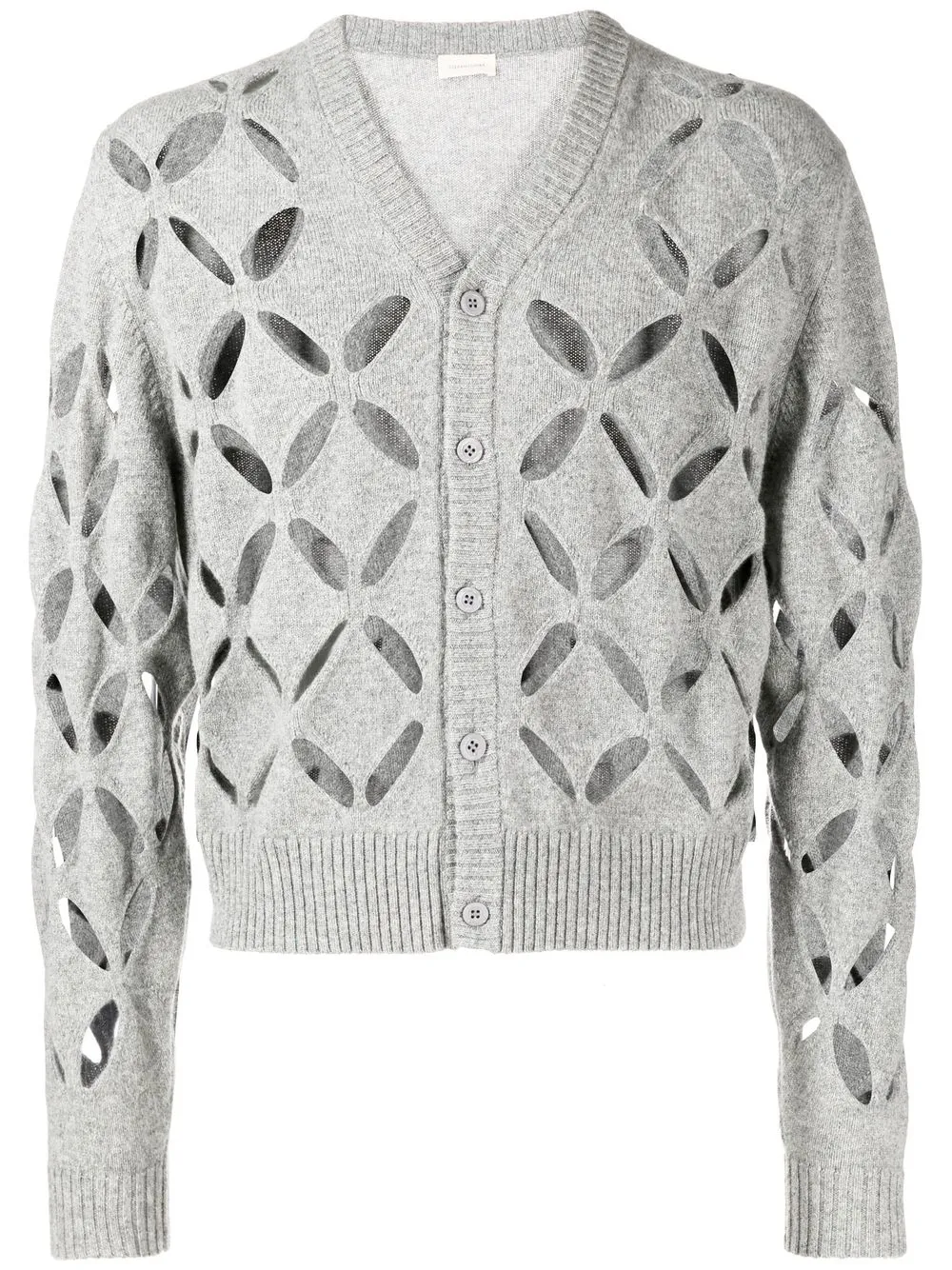 

Stefan Cooke cut-out wool cardigan - Grey