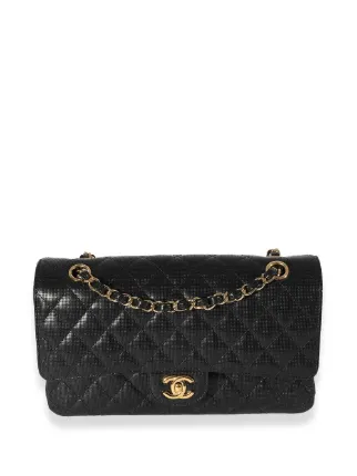 CHANEL Pre-Owned ダブルフラップ ショルダーバッグ M | ブラック