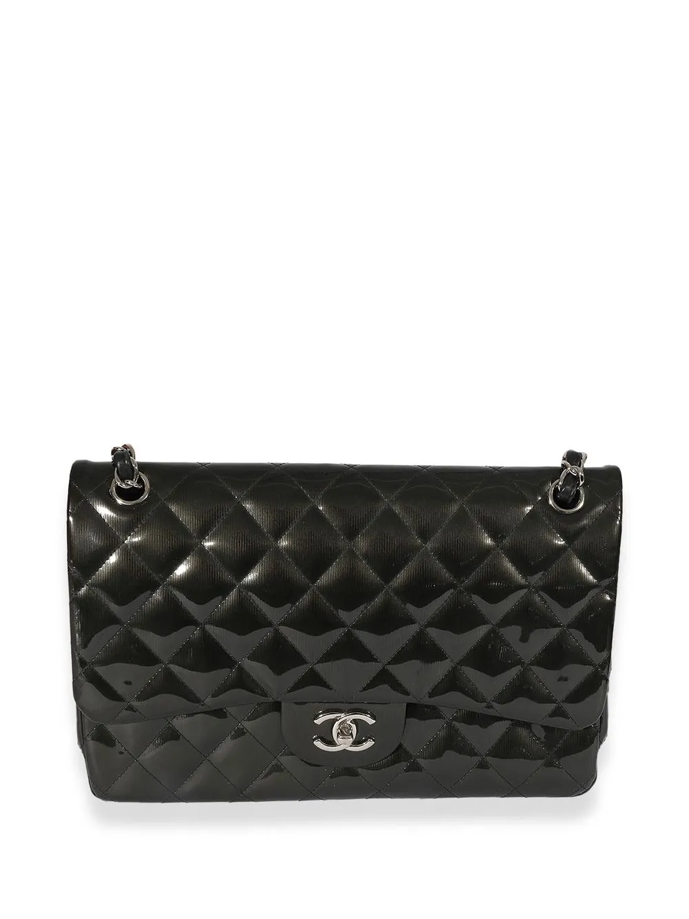 

CHANEL Pre-Owned bolsa de hombro Double Flap Jumbo - Gris