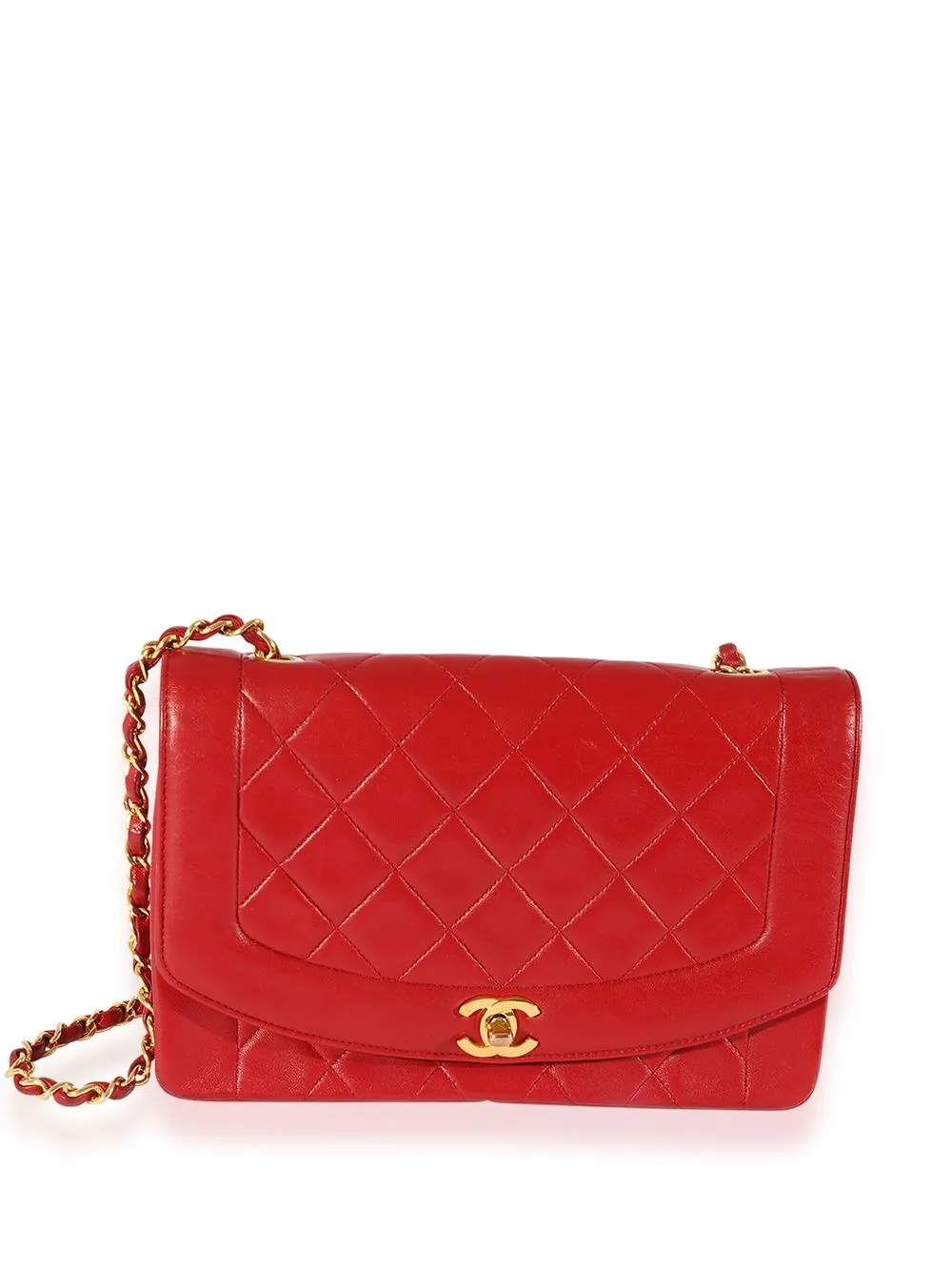 

Chanel Pre-Owned Diana shoulder bag - Red