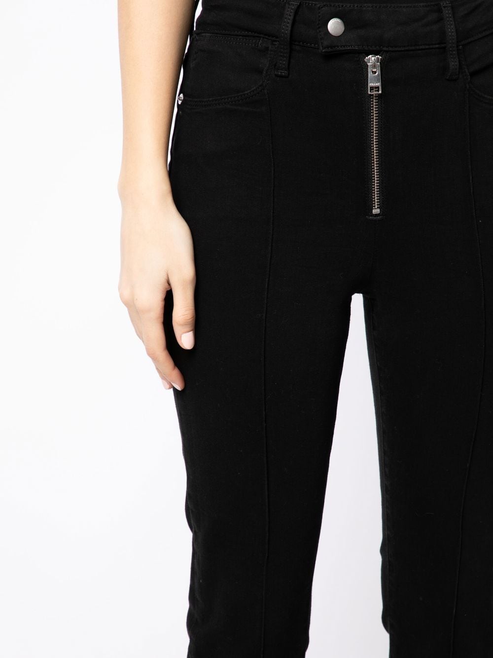 Shop Frame Le Super High Jeans In Black